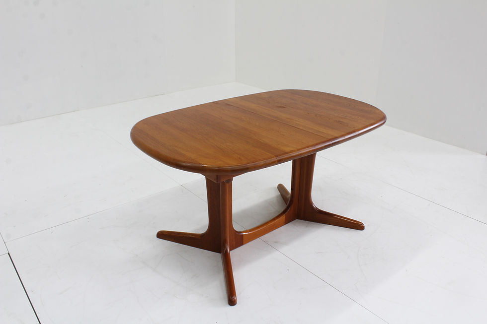 Thumbnail: Vintage Glostrup Danish oval dining table 1960s