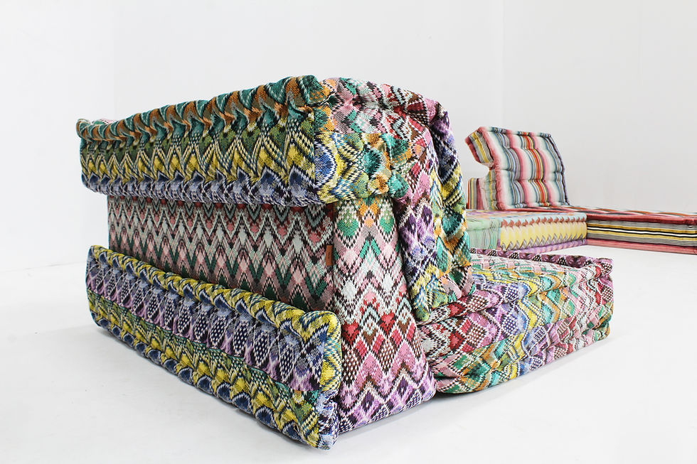 Thumbnail: Roche Bobois Mah Jong modular sofa Missoni fabric design by Hans Hopfer