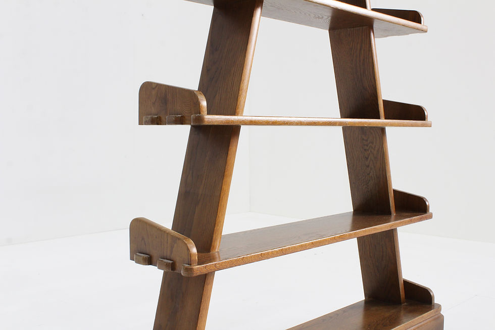 Thumbnail: Vintage Brutalist Pyramid shelving unit book case