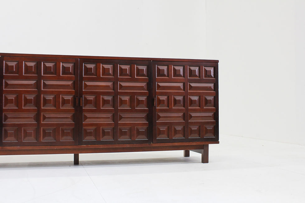 Thumbnail: Vintage Spanish Brutalist Sideboard Credenza 1970s