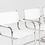 Thumbnail: Set vintage dining room chairs with chrome tubular frame