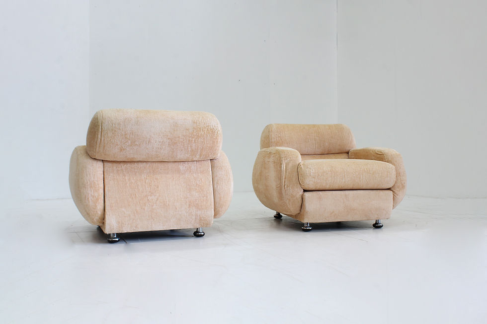 Thumbnail: Vintage Italian armchairs 1970s , set of 2