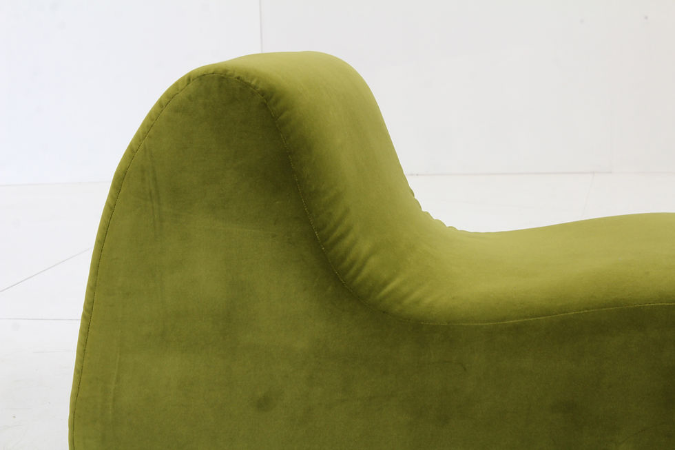 Thumbnail: Vintage green velvet armchair Italy  1970s