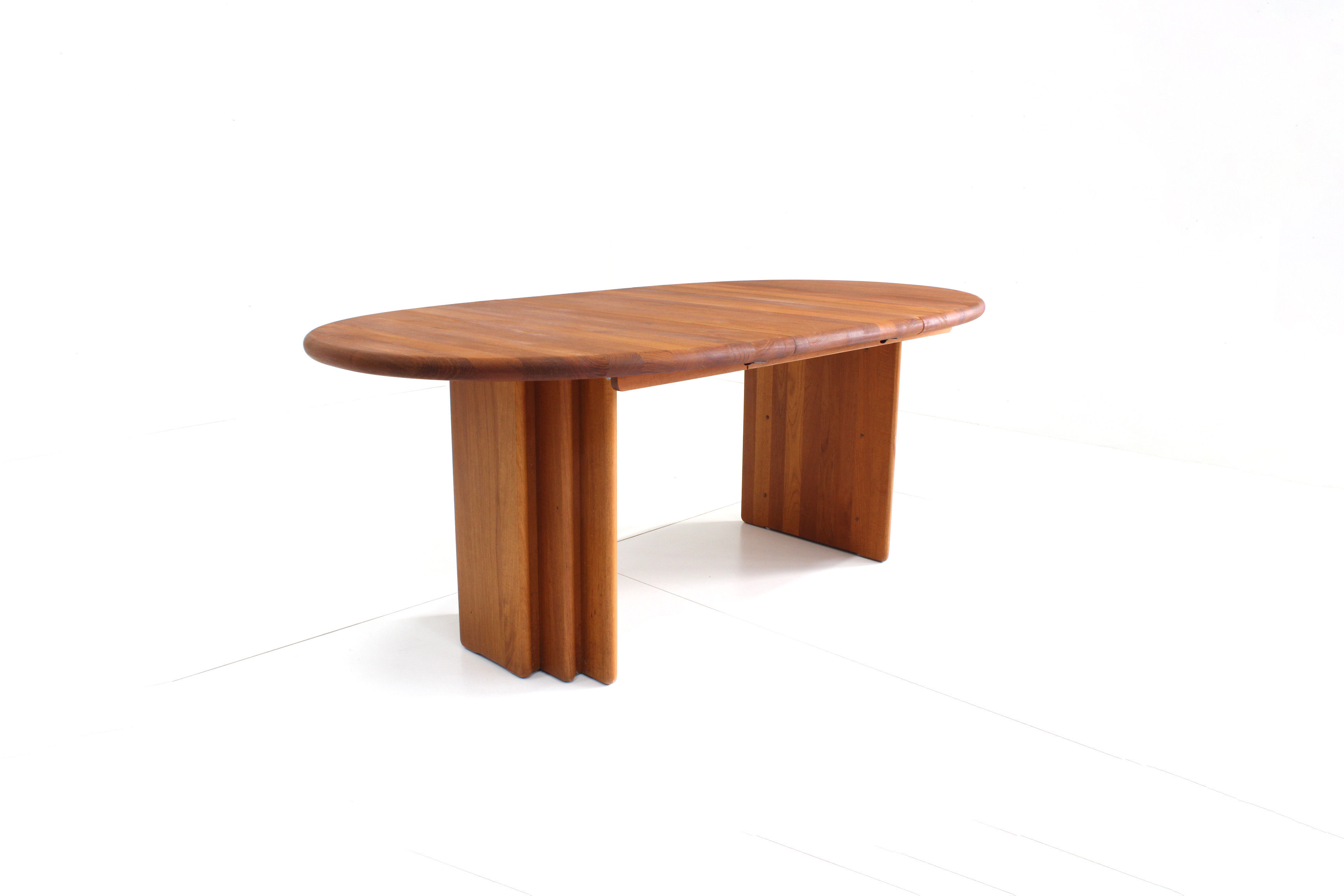 Vintage Danish oval dining table solid teak 1960s