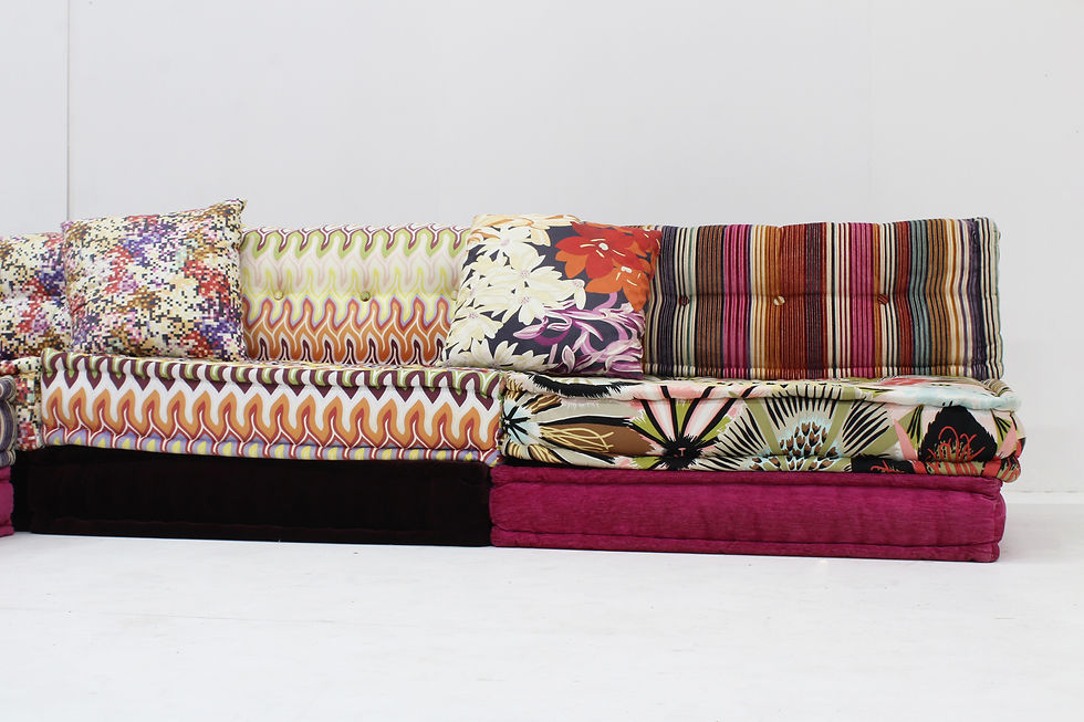 Thumbnail: Roche Bobois Mah Jong sofa Missoni design by Hans Hopfer ,set of 12