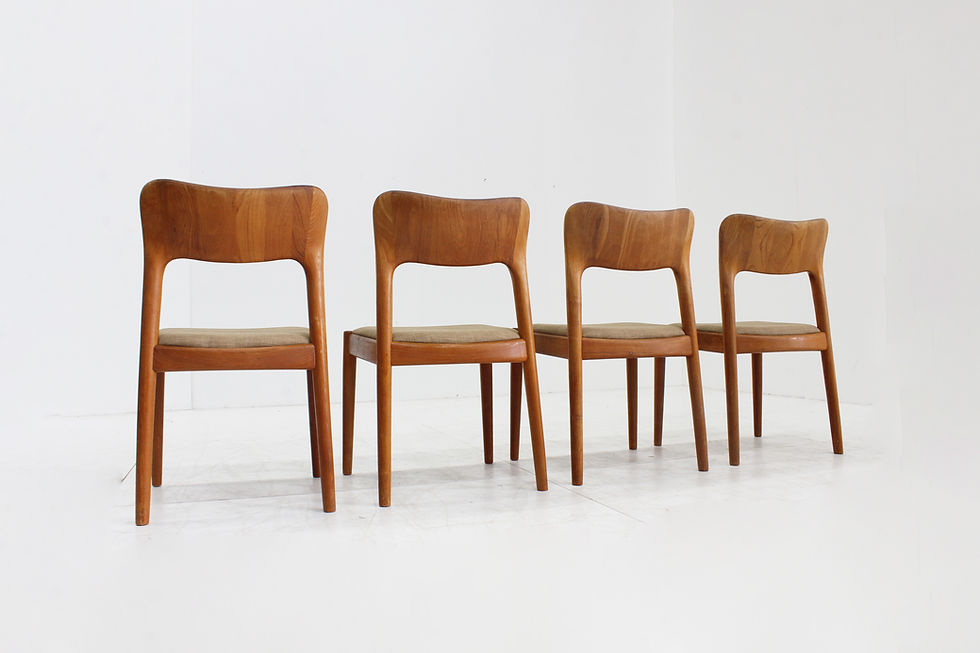 Thumbnail: Vintage Danish Dining Chairs by Niels Koefoed for Koefoeds Hornslet, 1960s, Set