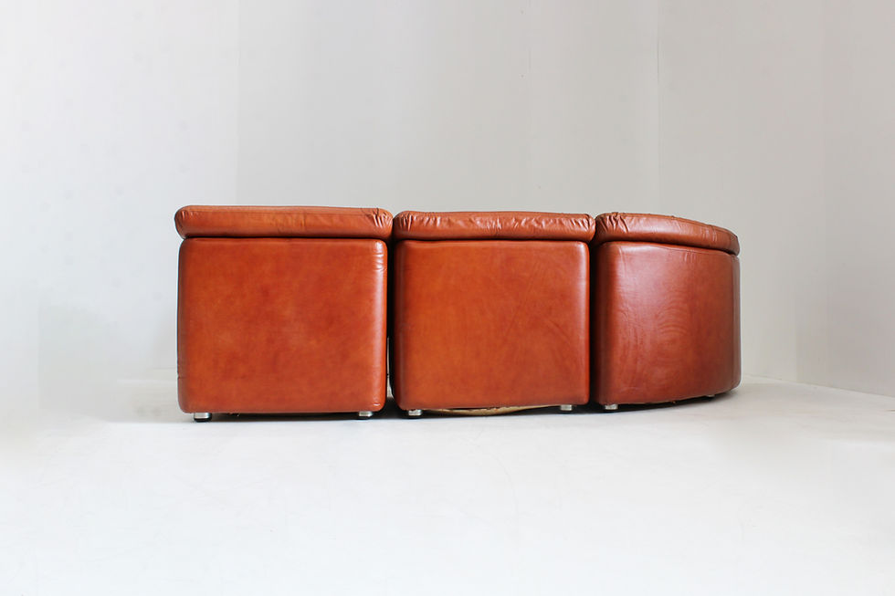 Thumbnail: Vintage Italian curved Modular Sofa 1970s , set of 4