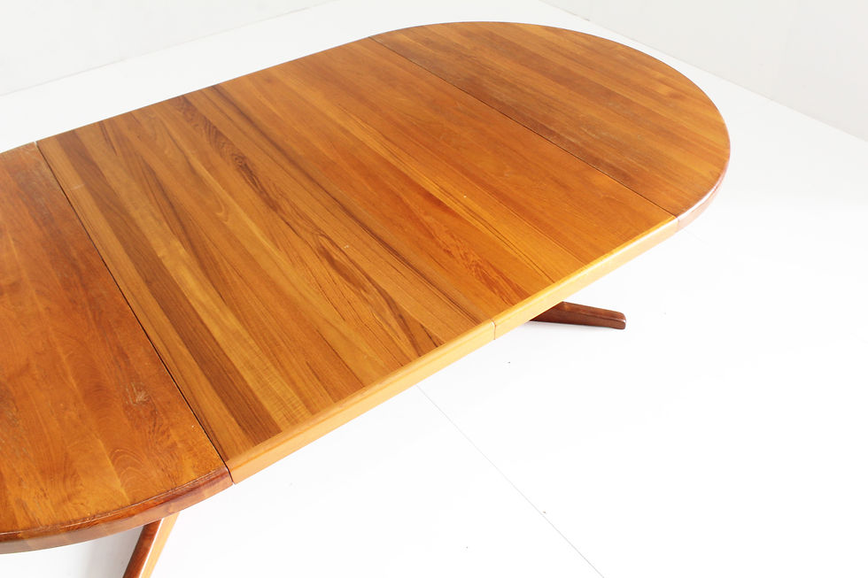 Thumbnail: Vintage Glostrup Danish round dining table 1960s teak