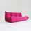 Thumbnail: Original Togo ligne Roset 3 seater sofa in pink fabric by Michel Ducaroy