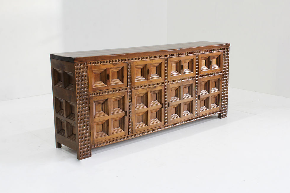 Spanish Brutalist Sideboard solid wood