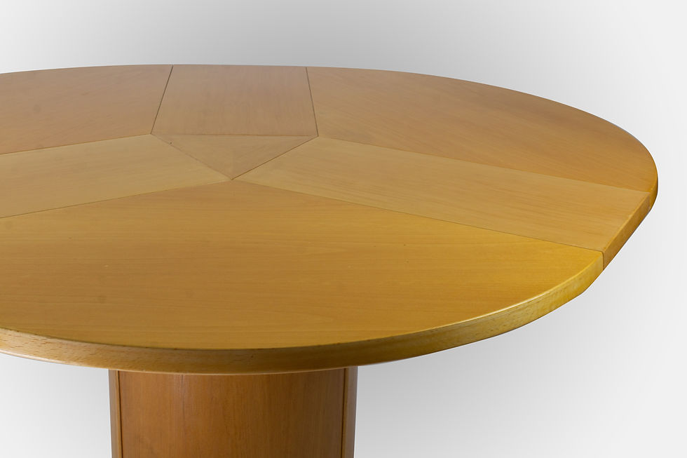 Thumbnail: Vintage Deense ronde uitschuifbare eettafel Skovby