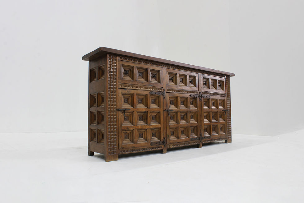 Spanish Brutalist Sideboard solid wood