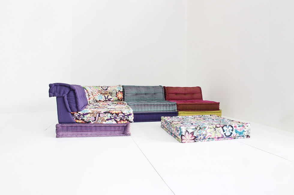 Thumbnail: Roche Bobois Mah Jong sofa Missoni fabric design by Hans Hopfer , set of 13