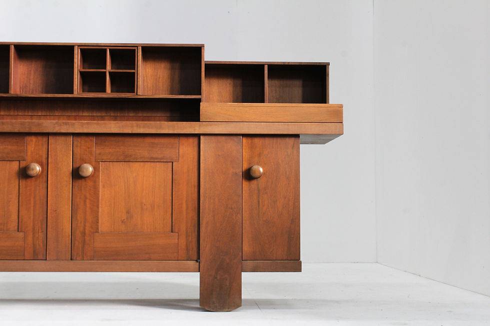 Thumbnail: Vintage sideboard by Silvio Coppola for Bernini walnut wood, 1960s