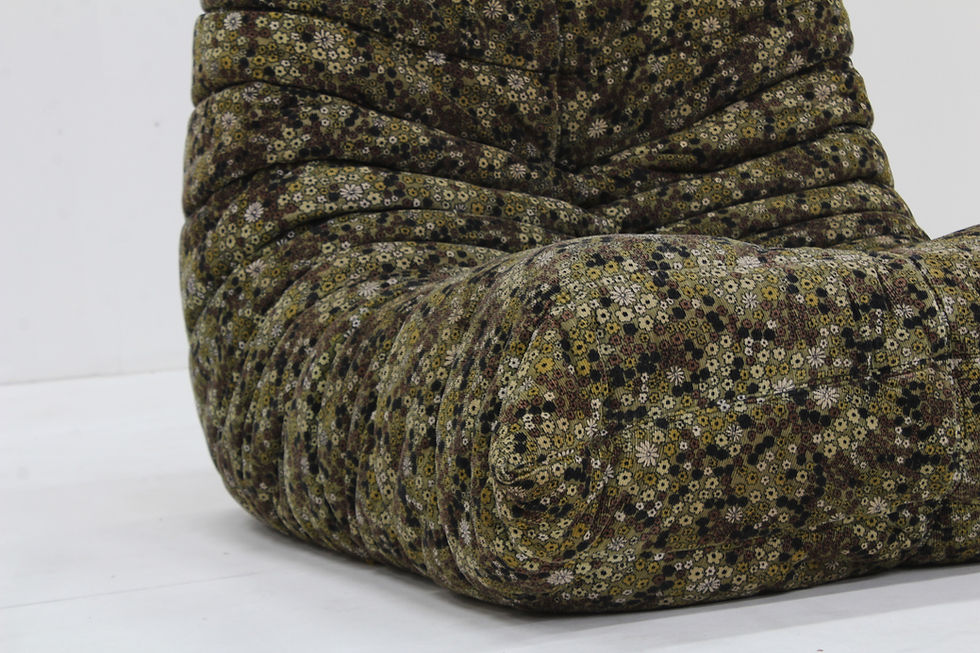 Thumbnail: Vintage Togo ligne Roset armchair  liberty fabric by Michel Ducaroy