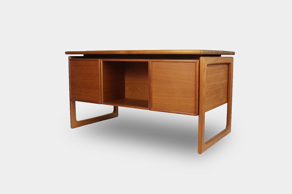 Thumbnail: Vintage Deens Bureau Teak ontworpen door Gasvig Mobler