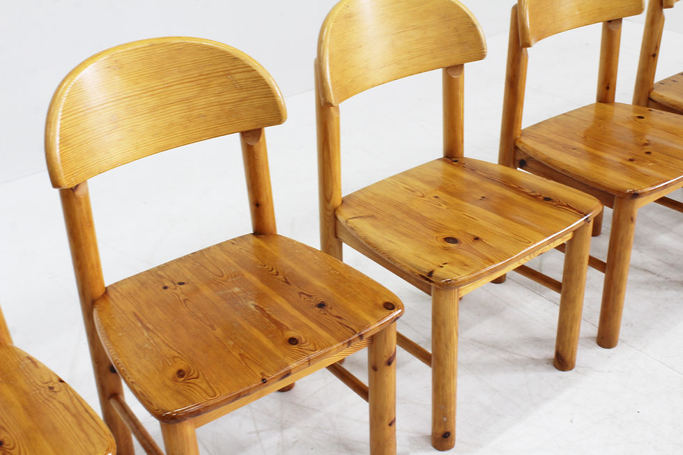Thumbnail: Vintage dining Chairs in Pine wood by Rainer Daumiller, 1970s, Set of 6