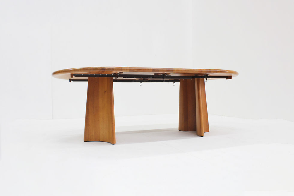 Vintage Deense ronde uitschuifbare eettafel tafel massief teak