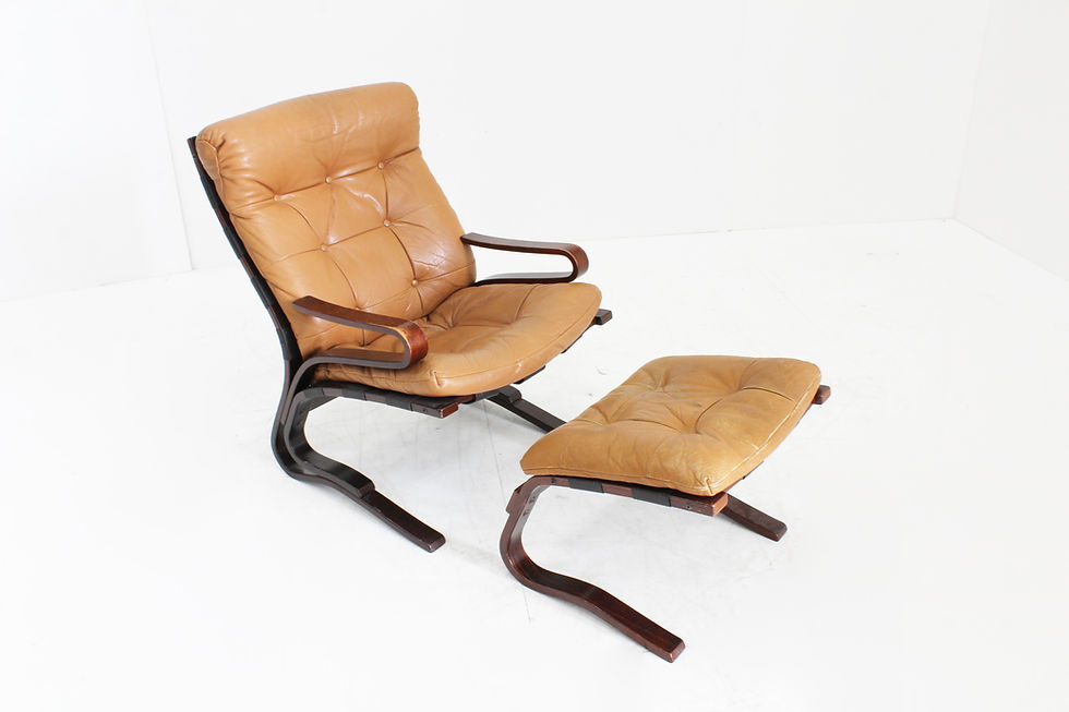 Thumbnail: Vintage Kengu lounge armchair designed by Erda & Nordahl Solheim for Rybo Rykken