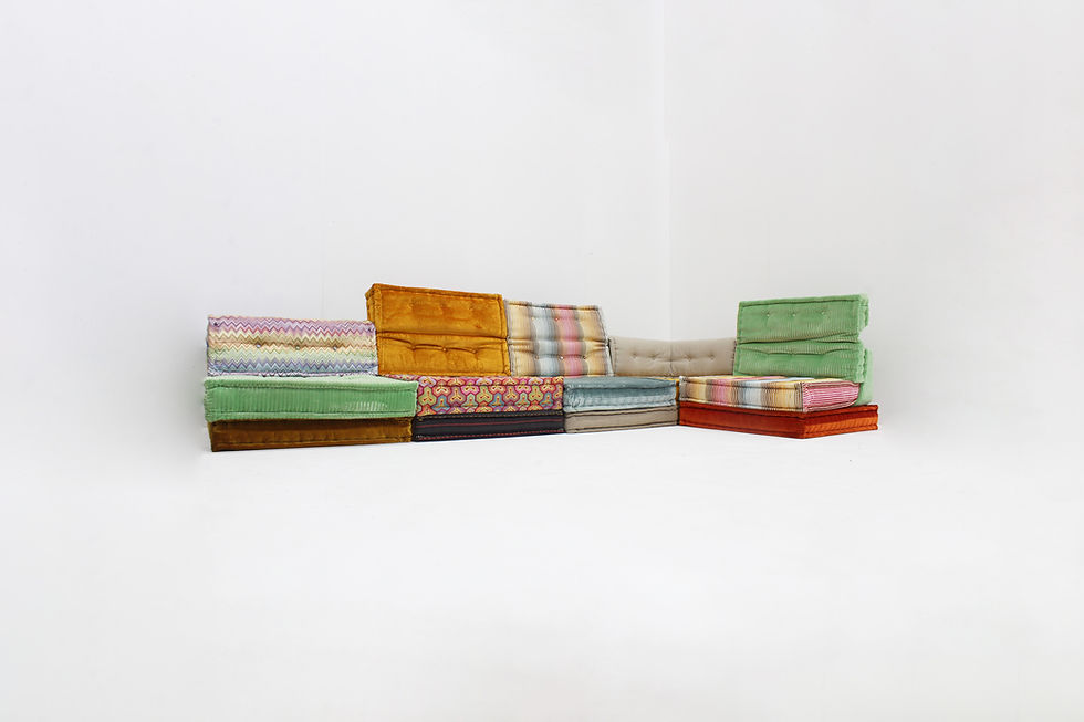 Thumbnail: Roche Bobois Mah Jong sofa Missoni design by Hans Hopfer ,set of 15