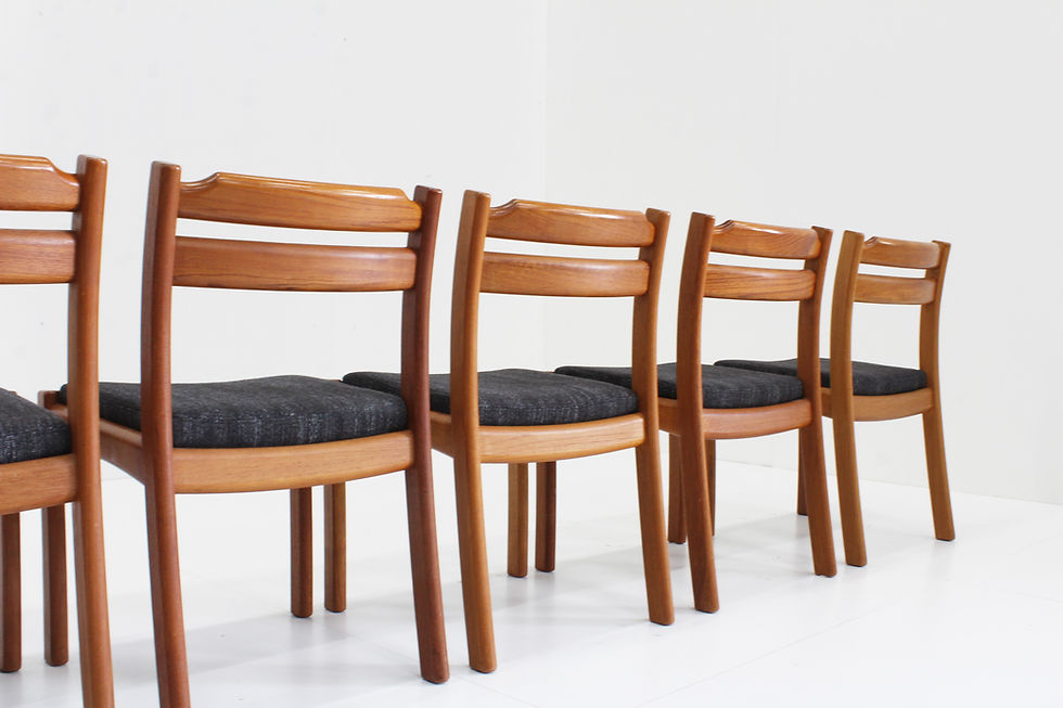 Thumbnail: Vintage Danish Dining Chairs by Dyrlund,  1960s, Set of 6