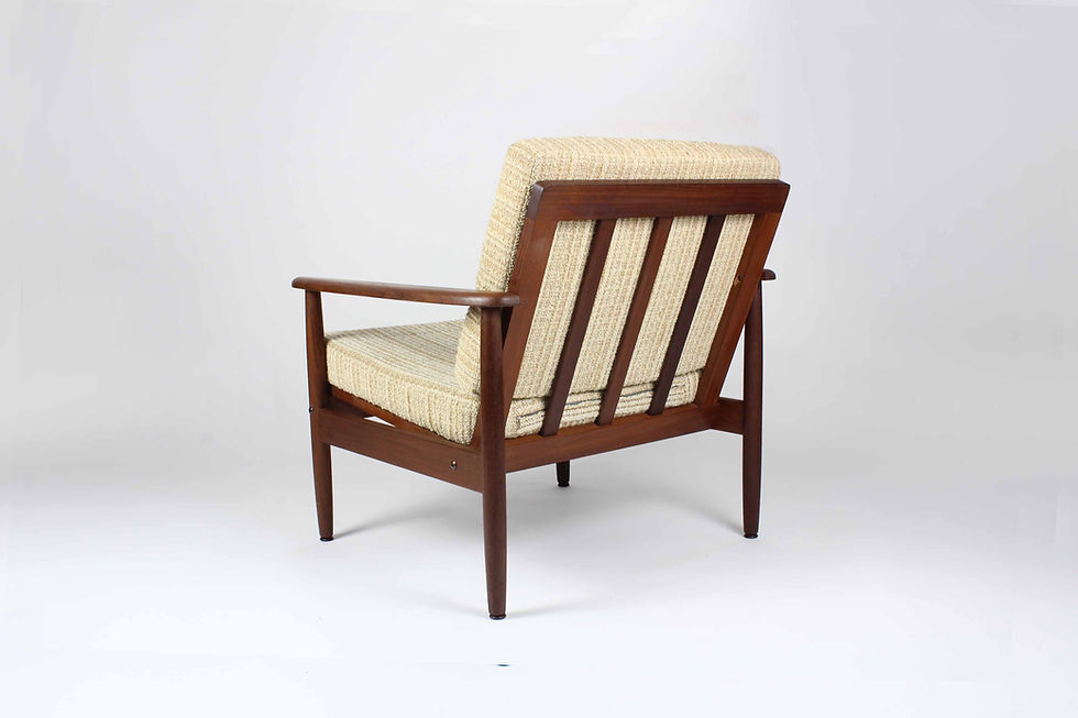 Thumbnail: Vintage fauteuil teak mid century easy chair
