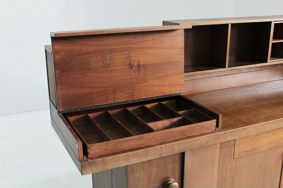 Thumbnail: Vintage sideboard by Silvio Coppola for Bernini walnut wood, 1960s
