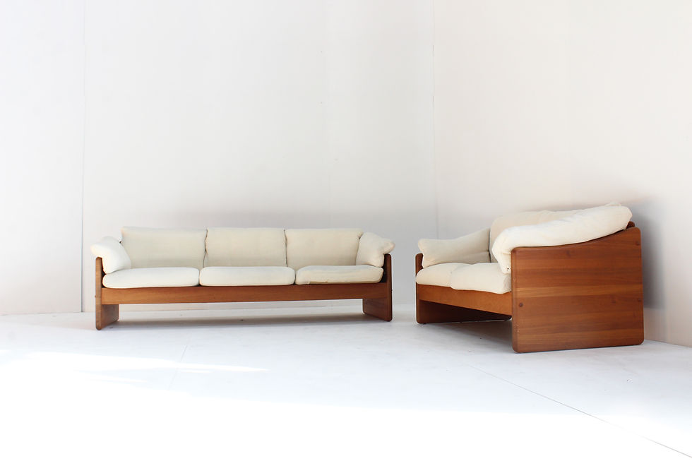 Vintage Danish Mid Century Sofa set in solid teak by Mikael Laursen 1960s