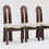 Thumbnail: Vintage brutalist dining room chairs designed in a u- shape with bended wooden frame from the 1970s.