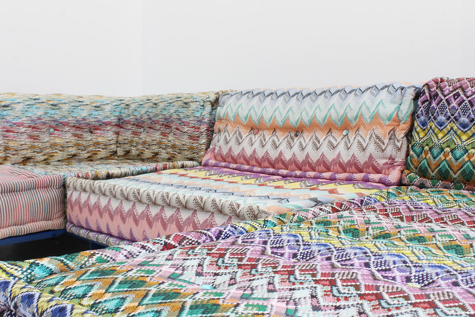 Thumbnail: Roche Bobois Mah Jong sofa Missoni design by Hans Hopfer with platform