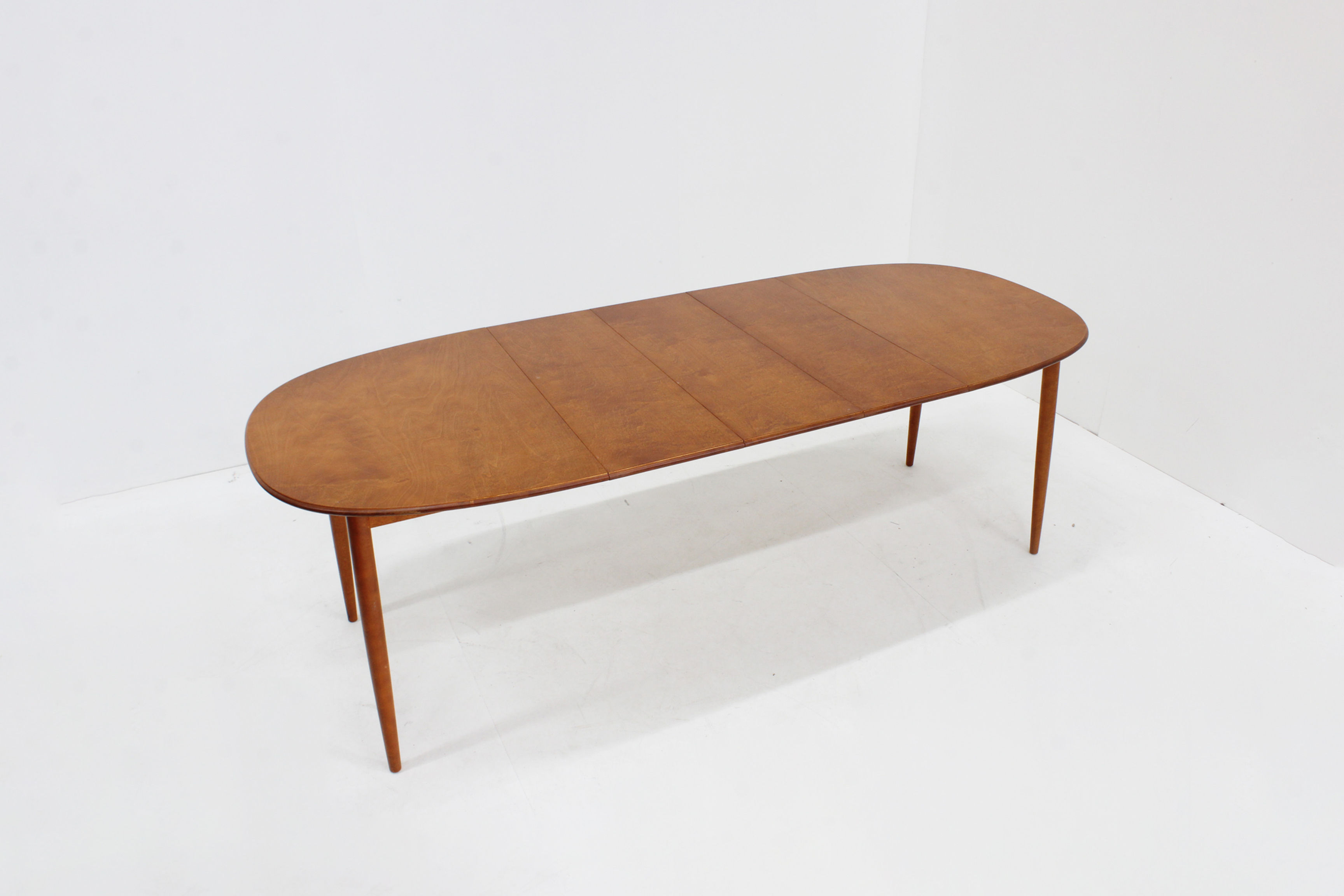Vintage oval extendable dining table 1960s Asko