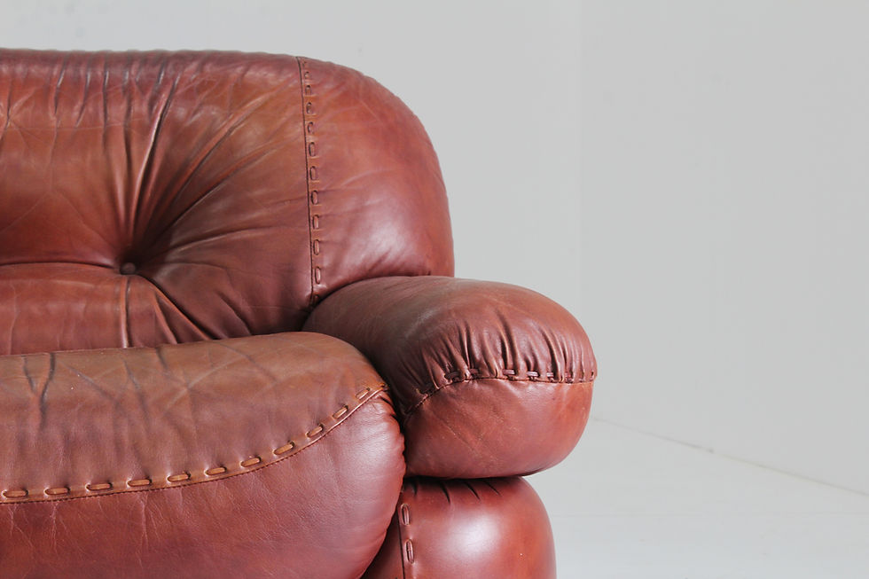Thumbnail: Sapporo Italian leather sofa Mobil Girgi 70s