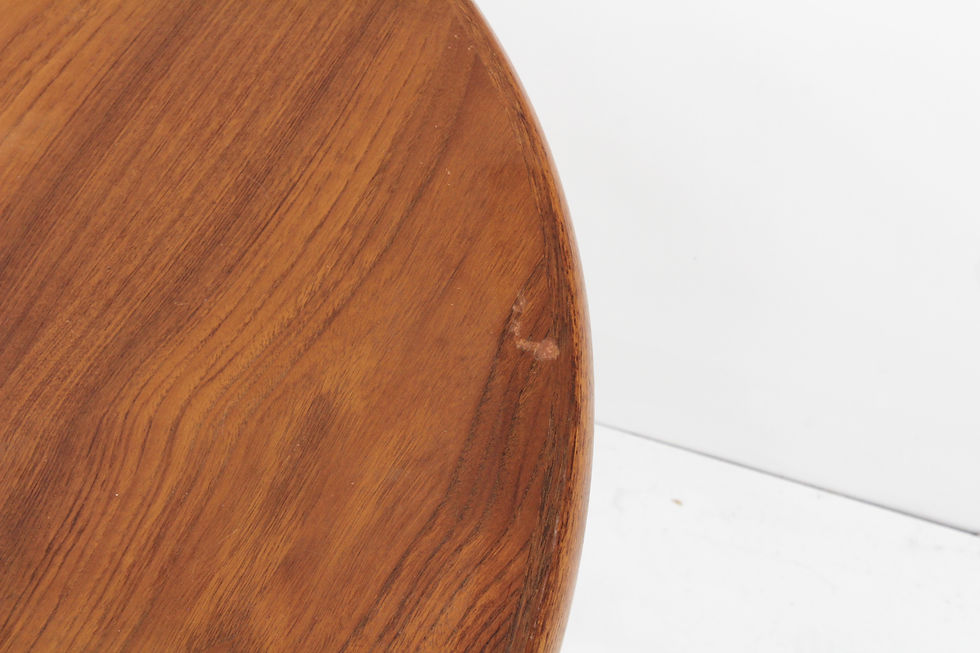 Thumbnail: Vintage Danish round extendable dining table teak 1960s