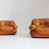 Thumbnail: Sapporo Italian cognac leather lounge chairs for Mobil Girgi 1970s , set of 2
