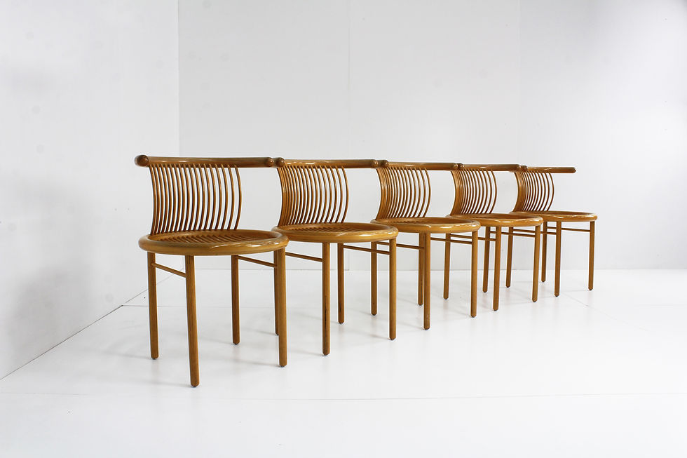 Thumbnail: Set of 5 Circo vintage dining room chairs by Herbert Ohl for Lubke
