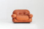 Vintage Sapporo Italian cognac leather armchair for Mobil Girgi 1970s