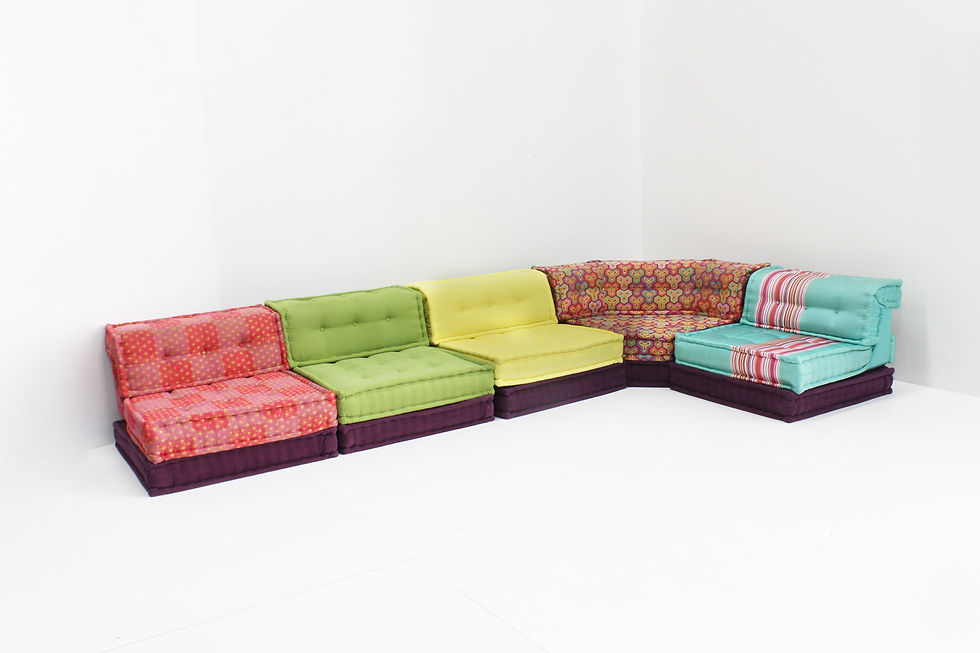 Thumbnail: Roche Bobois Mah Jong sofa Kenzo Takada design by Hans Hopfer ,set of 15