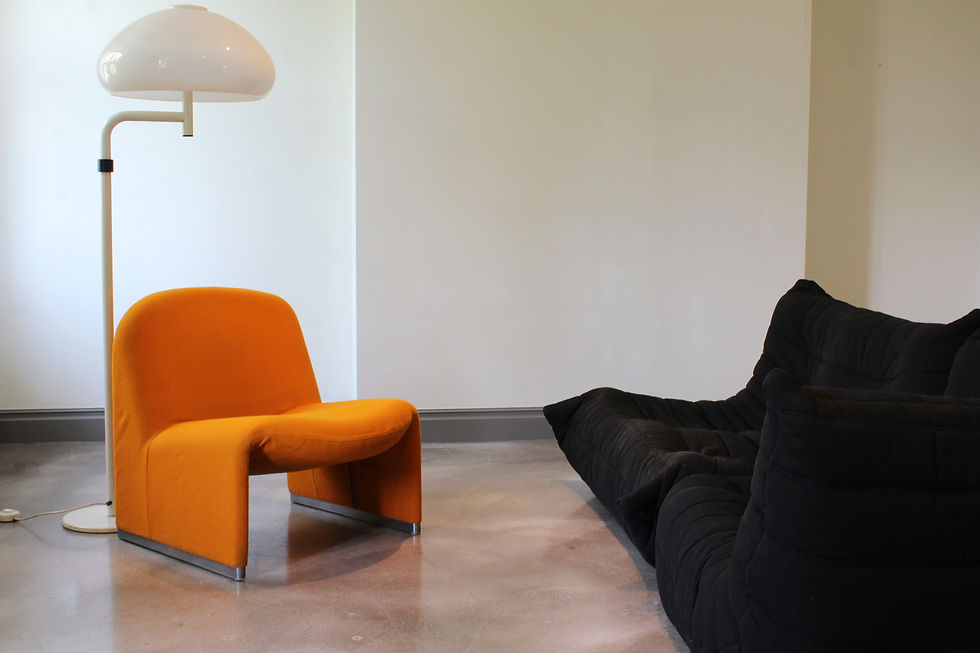 Thumbnail: Artifort Alky vintage design fauteuil oranje