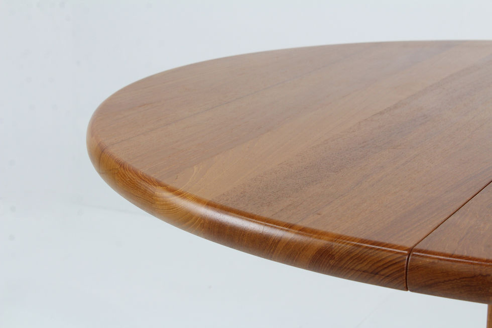 Thumbnail: Vintage Deense ronde uitschuifbare eettafel Skovby massief teak