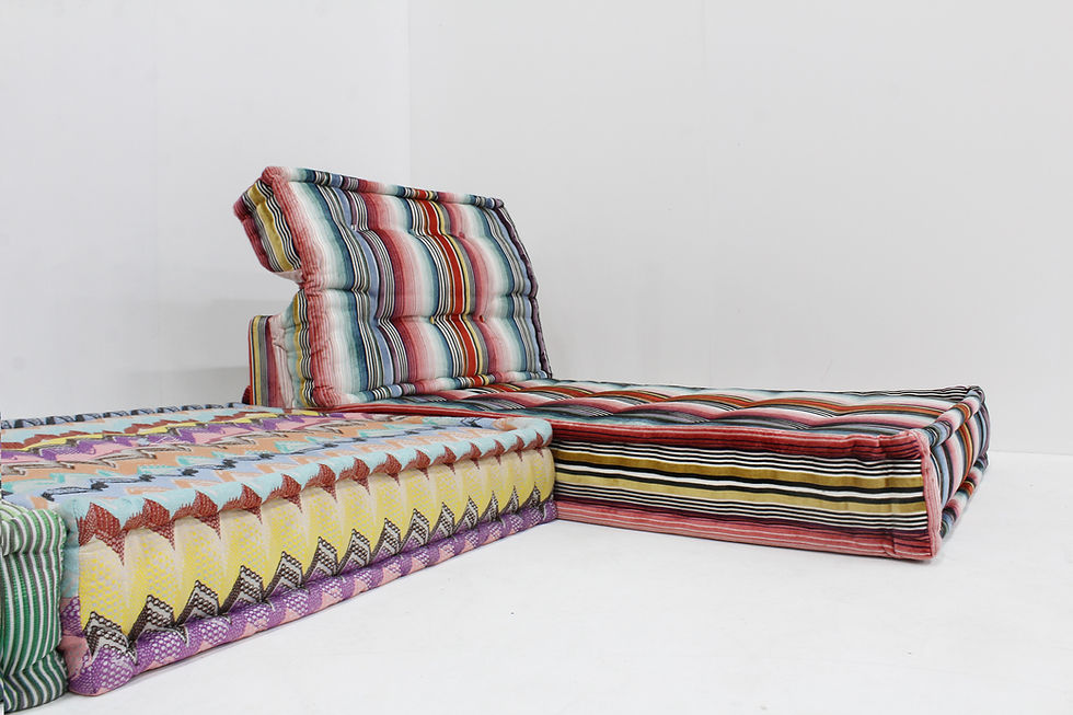 Thumbnail: Roche Bobois Mah Jong modular sofa Missoni fabric design by Hans Hopfer