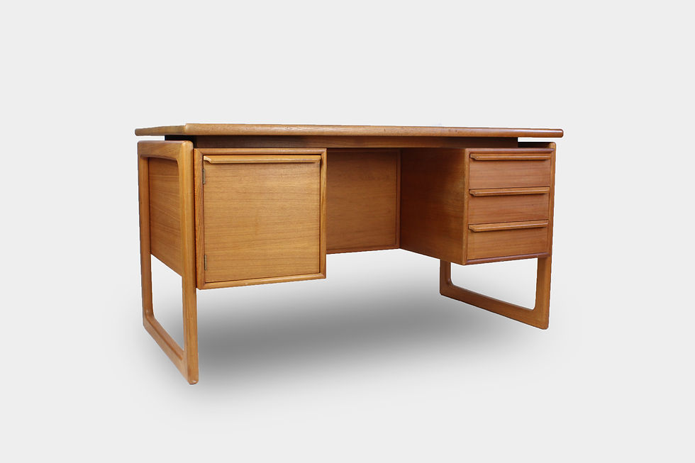 Thumbnail: Vintage Deens Bureau Teak ontworpen door Gasvig Mobler