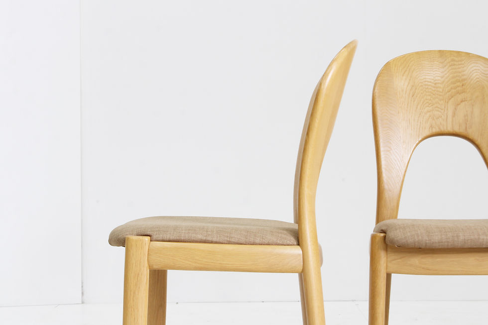 Thumbnail: Vintage Danish Dining Chairs by Niels Koefoed solid oak, 1960s, Set of 4
