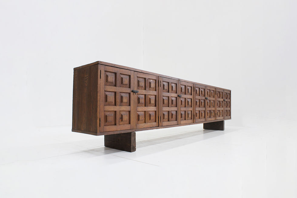 Thumbnail: Vintage large Spanish brutalist sideboard 1970s