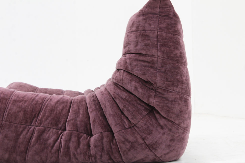 Thumbnail: Original Vintage Togo ligne Roset chair purple velvet by Michel Ducaroy