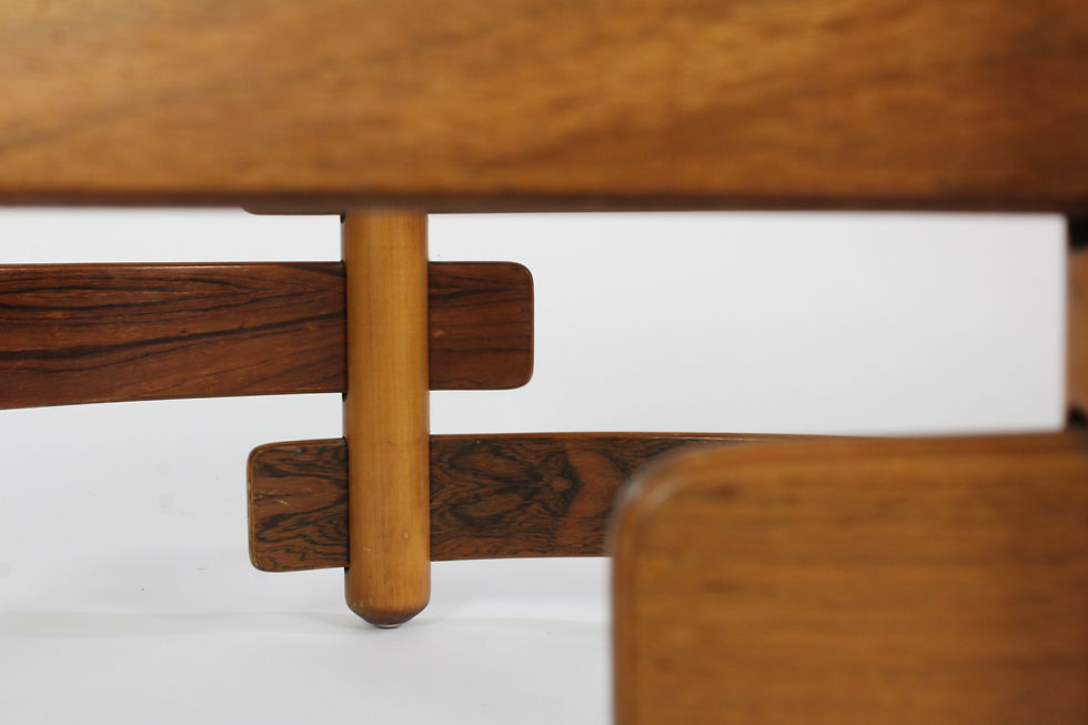 Thumbnail: Vintage mid century ronde salontafel pallisander