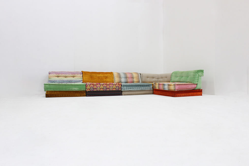 Thumbnail: Roche Bobois Mah Jong sofa Missoni design by Hans Hopfer ,set of 15