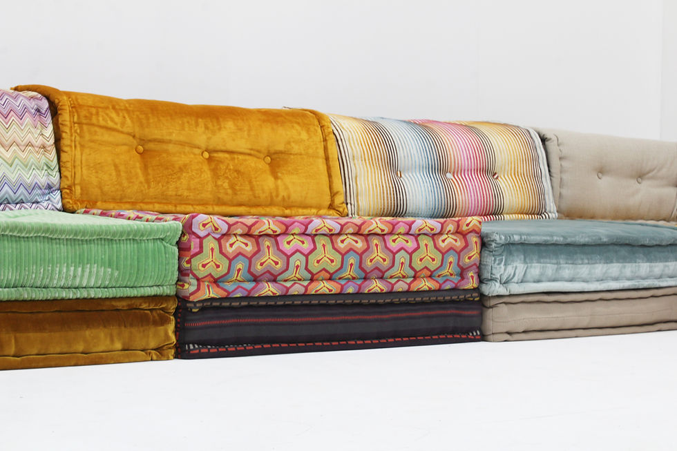 Thumbnail: Roche Bobois Mah Jong sofa Missoni design by Hans Hopfer ,set of 15