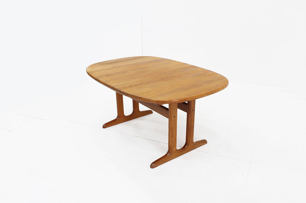 Thumbnail: Vintage Glostrup Danish oval  dining table 1960s