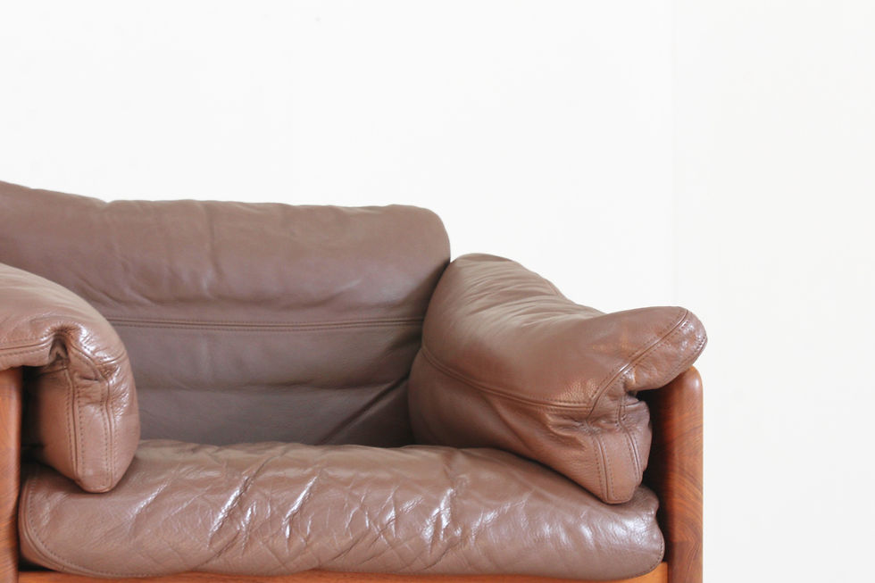 Thumbnail: Vintage Danish Mid Century armchair in solid teak by Mikael Laursen 1960s