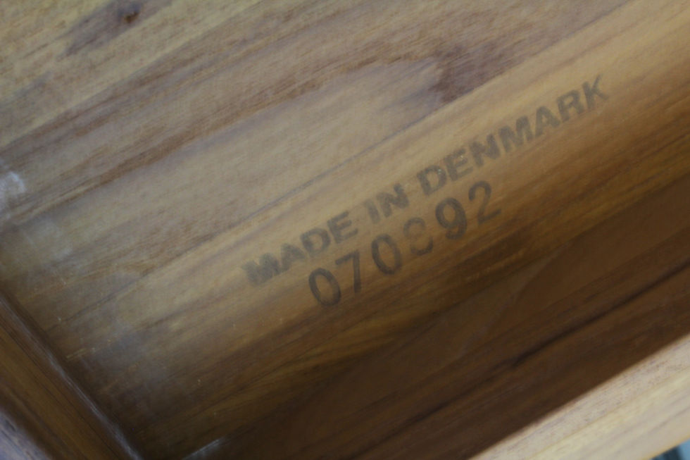 Thumbnail: Vintage Danish oval extendable dining table table solid teak